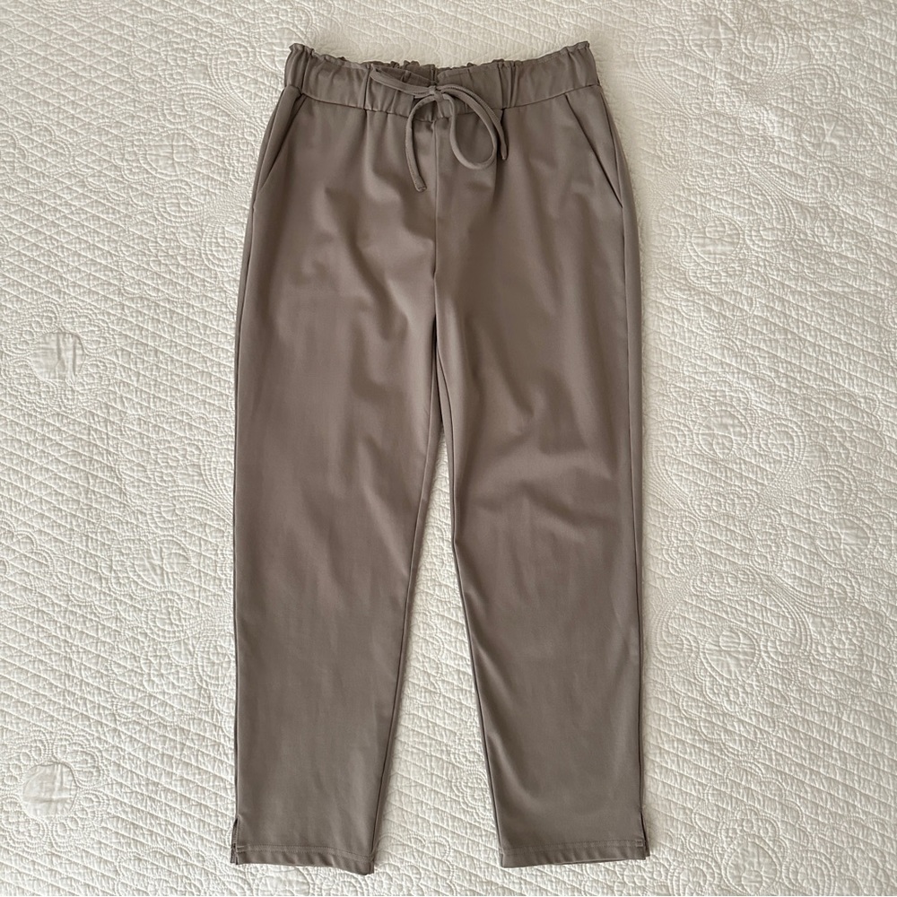 Joie High Waisted Soft Drawstring Jogger Pants Taupe Size Medium - Picture 1 of 8